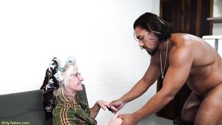 real 67 Years old grandma rough anal fucked