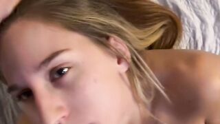 Hot girl loves to suck cock all night.