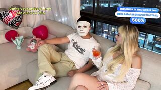 Fucks Her 3rd Fan - She Wears a Mask so Her Family Won't Find Out.