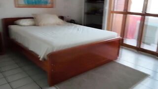 On the beach, stepmother takes out her tits, we masturbate and I cum in her big pussy