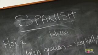 Dirty mature teacher goes all the way with a janitor as he sucks her and fucks her ass